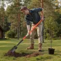 Trench Shovel, 10.4 cm Blade Heavy-Duty Trenching Shovel, Narrow Spade Trench Digger with Fiberglass Handle and Non-Slip Grip, f