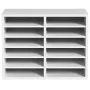 Literature Organizers, 12 Compartments Office Mailbox with Adjustable Shelves, Wood Literature Sorter 51.8 x 30.5 x 40.9 cm for 