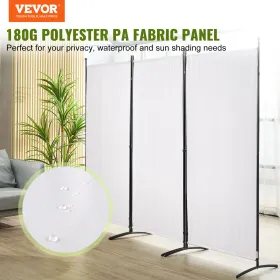 Room Divider, 6.1 ft Room Dividers and Folding Privacy Screens (3-panel), Fabric Partition Room Dividers for Office, Bedroom,