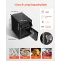 1.2 Cubic Feet Drop Safe, Large Capacity Front Drop Slot Safe Box with Digital Keypad, Heavy Duty 2 Tiers Cash Depository Box wi
