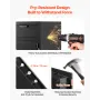 1.2 Cubic Feet Drop Safe, Large Capacity Front Drop Slot Safe Box with Digital Keypad, Heavy Duty 2 Tiers Cash Depository Box wi