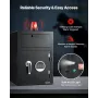 VEVOR 1.2 Cubic Feet Drop Safe, Large Capacity Front Drop Slot Safe Box with Digital Keypad, Heavy Duty 2 Tiers Cash Depository 