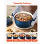 Enameled Cast Iron Dutch Oven, 5.7L Pot with Lid and Dual Handles, Heavy-Duty Durable Cookware Pan, Oven Induction Compatible up
