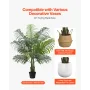 VEVOR kunstigt Areca palmetræ 1524 mm, falske palme tropiske planter med hvid høj plantekasse, kunstig silkeplante i potte, stor