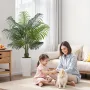 Artificial Areca Palm Tree 1524 mm, Fake Palm Tropical Plants with White Tall Planter, Faux Floor Silk Plant in Pot, Large Trees