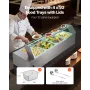 kommerciel madvarmer, 1500 W elektrisk dampvarmer i rustfrit