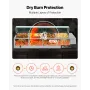 Commercial Food Warmer, 1500W Electric Stainless Steel Steam Food Warmer with Glass Cover, 4-Pan Countertop Buffet Bain Marie wi