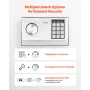 VEVOR 0.6 Cubic Feet Drop Safe, Drop Slot Safe Box with Password and Turn Knob, Heavy Duty Compact Cash Depository Box with a Fr
