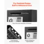 VEVOR 0.6 Cubic Feet Drop Safe, Drop Slot Safe Box with Password and Turn Knob, Heavy Duty Compact Cash Depository Box with a Fr