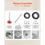 Drain Cleaner Machine, 850W Electric Pipe Drain Cleaning Machine Sewer Snake with 14.5m x 16mm, 14m x 22mm, 5m x 9.5mm, 0.4m x 1
