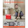 Drain Cleaner Machine, 850W Electric Pipe Drain Cleaning Machine Sewer Snake with 14.5m x 16mm, 14m x 22mm, 5m x 9.5mm, 0.4m x 1