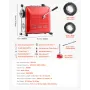 Drain Cleaner Machine, 850W Electric Pipe Drain Cleaning Machine Sewer Snake with 14.5m x 16mm, 14m x 22mm, 5m x 9.5mm, 0.4m x 1