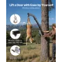 VEVOR Tree Mounted Deer Hoist, 353 lbs Load Capacity, Hunting Game Hoist Winch Lift with Ratchet Strap, Heavy Duty Deer Hanger f