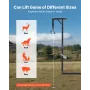 Truck Hitch Game Hoist, 300 lbs Load Capacity, Hunting Deer Hoist with 2-inch Receiver, 360-Degree Swivel Shaft & Adjustable Hei