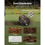 Compost Spreader, 24 in Wide Peat Moss Spreader with T Shaped Handle, 3 Heights Adjustable, Powder-Coated Steel Garden Peat Moss