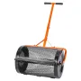 VEVOR Compost Spreader, 24 in Wide Peat Moss Spreader with T Shaped Handle, 3 Heights Adjustable, Powder-Coated Steel Garden Pea