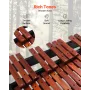 Glockenspiel Xylophone, 32 Notes, Wooden Professional Xylophone Percussion Instrument, with Height Adjustable Stand, 4 Mallets, 