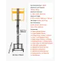 Drywall Lift, Heavy-Duty 68 kg Sheetrock Hoist for Ceiling & Wall Installation, One Person Drywall Installation, 1219x4878 mm Ma