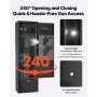 4 Gun Safe, Long Gun Cabinet for Rifles and Pistols, Quick Access Rifle Safe with 2 Ammo Slots, 2 Pistol Pockets & 2 Adjustable 