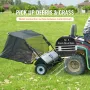 VEVOR Tow Behind Lawn Sweeper, 127 cm Pull Behind Lawn Sweeper, 26 cu. ft Large Capacity Leaf & Grass Collector, Heavy Duty Gard