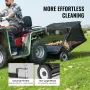 VEVOR Tow Behind Lawn Sweeper, 127 cm Pull Behind Lawn Sweeper, 26 cu. ft Large Capacity Leaf & Grass Collector, Heavy Duty Gard