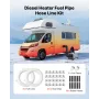 VEVOR Fuel Pipe Hose Line Kit, 5000mm Diesel Heater Fuel Line Kit, Replaceable Parking Heater Fuels Lines Kits with Lines Filter