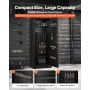6-8 Gun Safe, Long Gun Cabinet for Rifles and Pistols, Quick Access Rifle Safe with 3 Ammo Slots and 2 Adjustable Racks, Large D