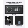6-8 Gun Safe, Long Gun Cabinet for Rifles and Pistols, Quick Access Rifle Safe with 3 Ammo Slots and 2 Adjustable Racks, Large D