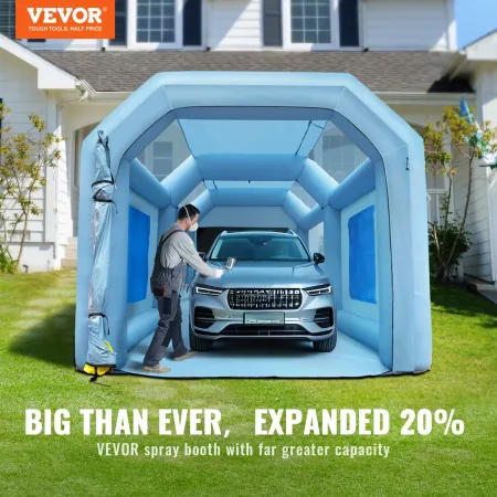 Inflatable Spray Booth Car Paint Tent 610 cm x 305 cm x 244 cm Filter System 2 Blowers