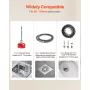 Drain Cleaner Machine, 390W 1400RPM Electric Pipe Drain Cleaning Machine Sewer Snake with 12m x 16mm, 4.5m x 16mm & 8m x 9.5mm S