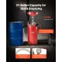 79.5L Waste Oil Drain Tank, Air Operated Portable Oil Drainer with Adjustable Funnel Height, Industrial Fluid Drain Tank with Wh