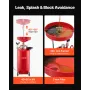 79.5L Waste Oil Drain Tank, Air Operated Portable Oil Drainer with Adjustable Funnel Height, Industrial Fluid Drain Tank with Wh