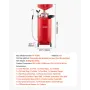 79.5L Waste Oil Drain Tank, Air Operated Portable Oil Drainer with Adjustable Funnel Height, Industrial Fluid Drain Tank with Wh