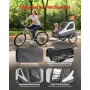 Dog Bike Trailer, Supports up to 45 kg, 2-in-1 Pet Stroller Cart Bicycle Carrier for Small & Large Dogs, Easy Folding Frame with