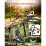 VEVOR Dog Bike Trailer, Supports up to 45 kg, 2-in-1 Pet Stroller Cart Bicycle Carrier for Small & Large Dogs, Easy Folding Fram