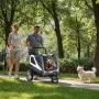 Dog Bike Trailer, Supports up to 45 kg, 2-in-1 Pet Stroller Cart Bicycle Carrier for Small & Large Dogs, Easy Folding Frame with
