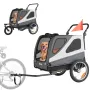 Dog Bike Trailer, Supports up to 45 kg, 2-in-1 Pet Stroller Cart Bicycle Carrier for Small & Large Dogs, Easy Folding Frame with