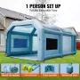 Inflatable Spray Booth Car Paint Tent 610 cm x 305 cm x 244 cm Filter System 2 Blowers