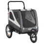 Dog Bike Trailer, Supports up to 45 kg, 2-in-1 Pet Stroller Cart Bicycle Carrier for Small & Large Dogs, Easy Folding Frame with
