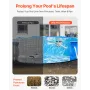 15ft Round Pool Liner Pad, Pool Liner Pad for Above Ground Swimming Pools, Extra-Thick Pool Mat, Prevents Punctures, Recycled Ge