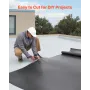 VEVOR Roll Roofing, 20 x 20 fod, 45 mil EPDM-gummitagbelægning, lang levetid og vejrbestandig, modstår hårde temperaturer, Fl