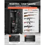 VEVOR 10-12 Gun Safe, Long Gun Cabinet for Rifles and Pistols, Quick Access Rifle Safe with 4 Pistol Pockets and 3 Adjustable Ra