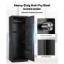 10-12 Gun Safe, Long Gun Cabinet for Rifles and Pistols, Quick Access Rifle Safe with 4 Pistol Pockets and 3 Adjustable Racks, L