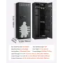 10-12 Gun Safe, Long Gun Cabinet for Rifles and Pistols, Quick Access Rifle Safe with 4 Pistol Pockets and 3 Adjustable Racks, L
