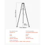 Tripod Deer Hoist, 500 lbs Load Capacity, Hunting Game Hoist Winch Lift with Gambrel & Manual Winch, Hunting Game Skinning and C