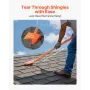 Shingle Shovel 4 Pack, D-Grip Handle Shingle Roof Ripper, High Hardness 45 Steel & Lightweight Easy Tearing Off Roofing & Nails 