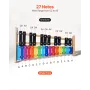 VEVOR Glockenspiel Xylophone, 27 toner, Professionelt Xylophone Percussion Instrument, med farverige metaltaster, Indeholder 4