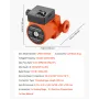 VEVOR LPS25-6S/130 Støbejernscirkulationspumpe, 1/8 HK, 220-240V 55 LPM Varmtvandscirkulationscirkulationspumpe,