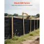 VEVOR Silt Fence Fabric Roll, 0.91 x 152.4 m Erosion Control Fencing, Industrial Grade Tough Polypropylene Fabrics for Sediment 