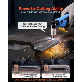VEVOR Plasma Cutter, 50A Plasma Cutting Machine, 220V Digital Display IGBT Inverter Cutter Machine med 2T/4T Funktion &